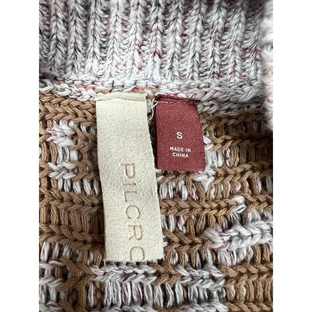 Pilcro Mash Up Sweater Cardigan Anthropologie Mix Patchwork Star Checkerboard S